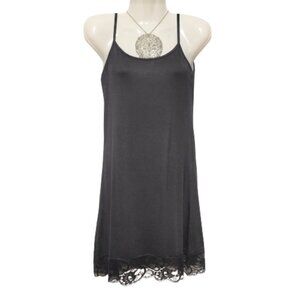 Black Camisole Slip Dress with Black Lace Size S/M